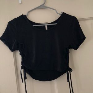 Black crop top